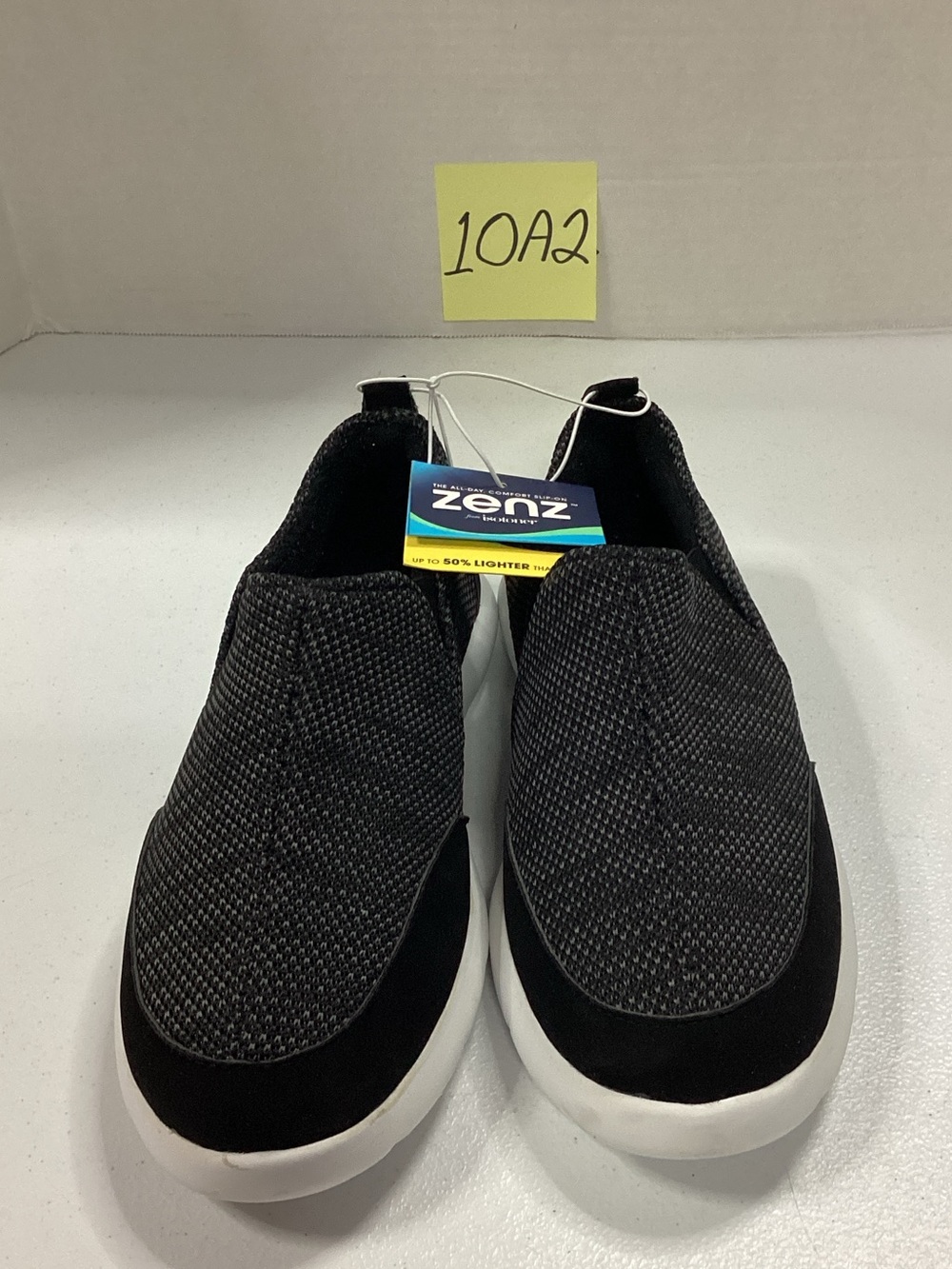 isotoner Men’s Black Slip-On Knit Loafers